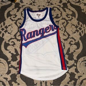 NHL Rangers White and Blue Tank Top